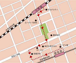 サロン周辺の地図